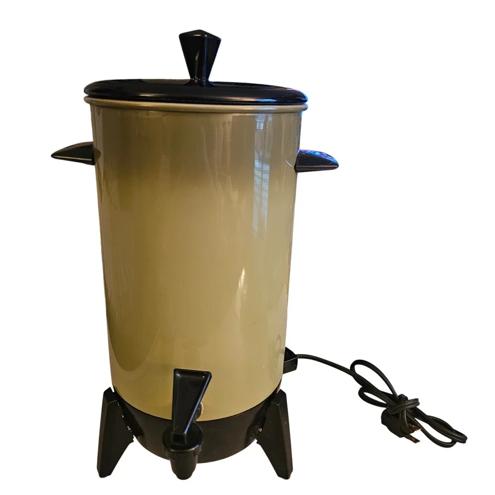 60s Avacado Vintage Electric Percolator 22 Cup‎ Coffee Urn B-9293-56 MCM